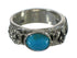Southwest Turquoise Sterling Silver Flower Ring Size 5-1/2 YX90661